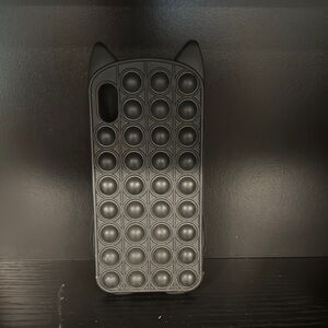 Black Cat Ear Pop It Phone Case